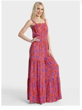 Jessica Simpson Delene Smocked Wide Leg Jumpsuit size S